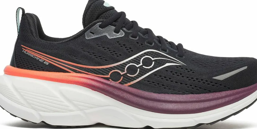 Saucony Men's Hurricane 25 Black/crimson
