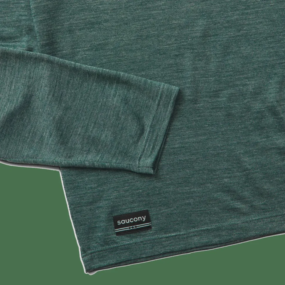 Saucony Men's Peregrine Merino Long Sleeve Pine Heather