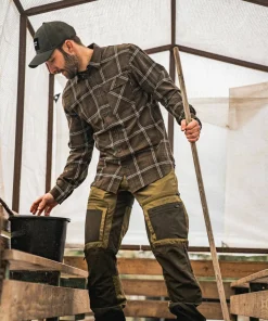 Seeland Men's Glen Flannel Shirt Pine Green Check