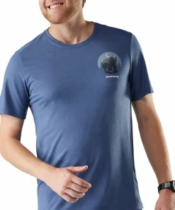 Smartwool Men's Lunar Bear Active Short Sleeve Graphic Tee Nightfall Blue