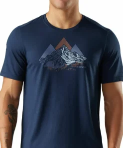 Smartwool Men's Peak Bagger Active Short Sleeve Graphic Tee Navy