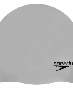 Speedo Plain Moulded Silicone Cap Chrome