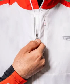 Swix Men's Roadline Wind Vest Bright White/Fiery Red