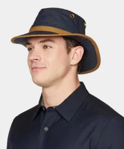Tilley TWC7 Outback Waxed Cotton Navy/Tan