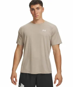 Under Armour Men's UA Tech Textured Short Sleeve Timberwolf Taupe