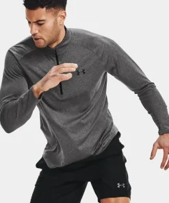 Under Armour Men's UA Tech 2.0 1/2 Zip Carbon Heather