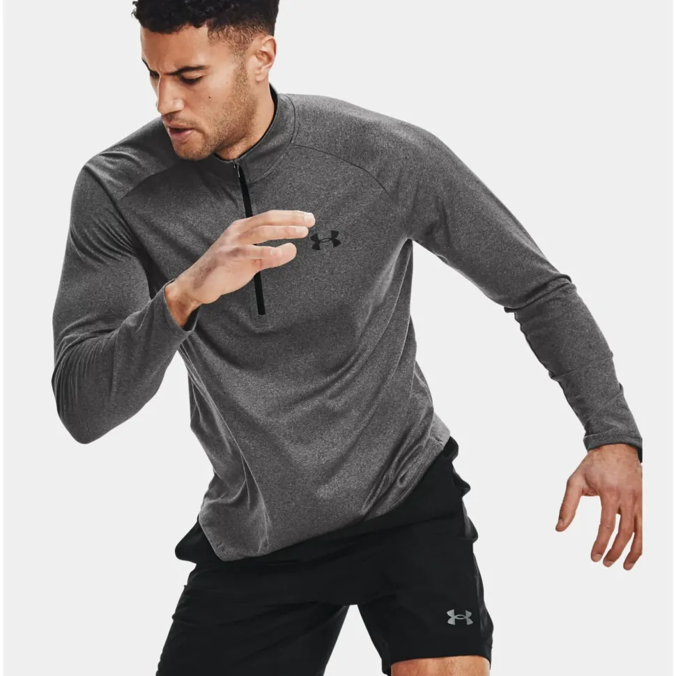 Under Armour Men's UA Tech 2.0 1/2 Zip Carbon Heather