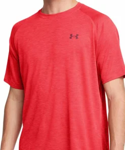Under Armour Men's UA Tech Textured Short Sleeve Racer Red