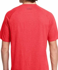 Under Armour Men's UA Tech Textured Short Sleeve Racer Red