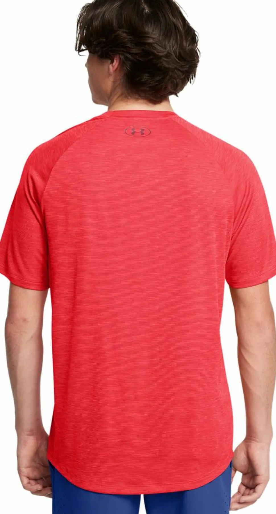Under Armour Men's UA Tech Textured Short Sleeve Racer Red