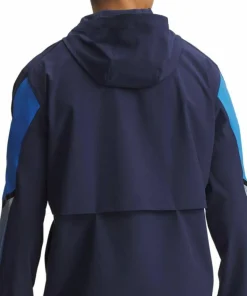 Under Armour Men's Ua Velociti Storm Hooded Jacket Washed Navy