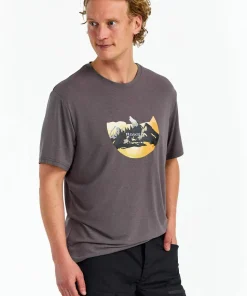 Urberg Men's Printed Tree Tee Plum Kitten/mountain