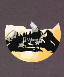 Urberg Men's Printed Tree Tee Plum Kitten/mountain