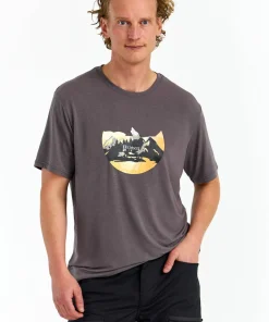 Urberg Men's Printed Tree Tee Plum Kitten/mountain
