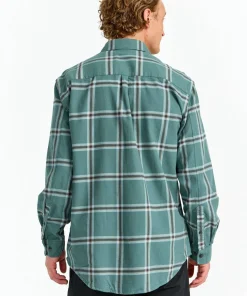 Urberg Men's Two Pocket Flanell Shirt Silver Pine/ Blue Nights