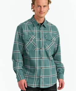 Urberg Men's Two Pocket Flanell Shirt Blue Nights/deep Lichen Green