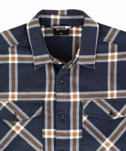 Urberg Men's Two Pocket Flanell Shirt Blue Nights/deep Lichen Green