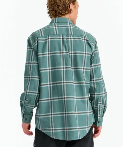 Urberg Men's Two Pocket Flanell Shirt Blue Nights/deep Lichen Green