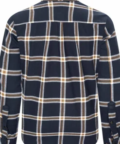 Urberg Men's Two Pocket Flanell Shirt Blue Nights/deep Lichen Green