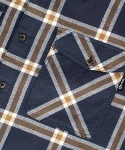 Urberg Men's Two Pocket Flanell Shirt Blue Nights/deep Lichen Green