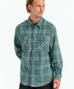 Urberg Men's Two Pocket Flanell Shirt Blue Nights/deep Lichen Green