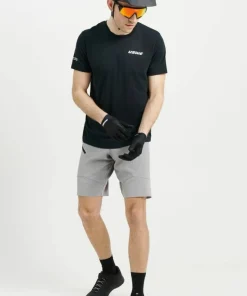 USWE Men's Hybrid MTB Bib Shorts Sharkskin