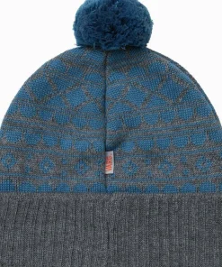 Varg Unisex Blåsten Wool Cap Dark Grey With Blue Ashes