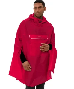 VAUDE Unisex Valdipino Rain Poncho Red Uni