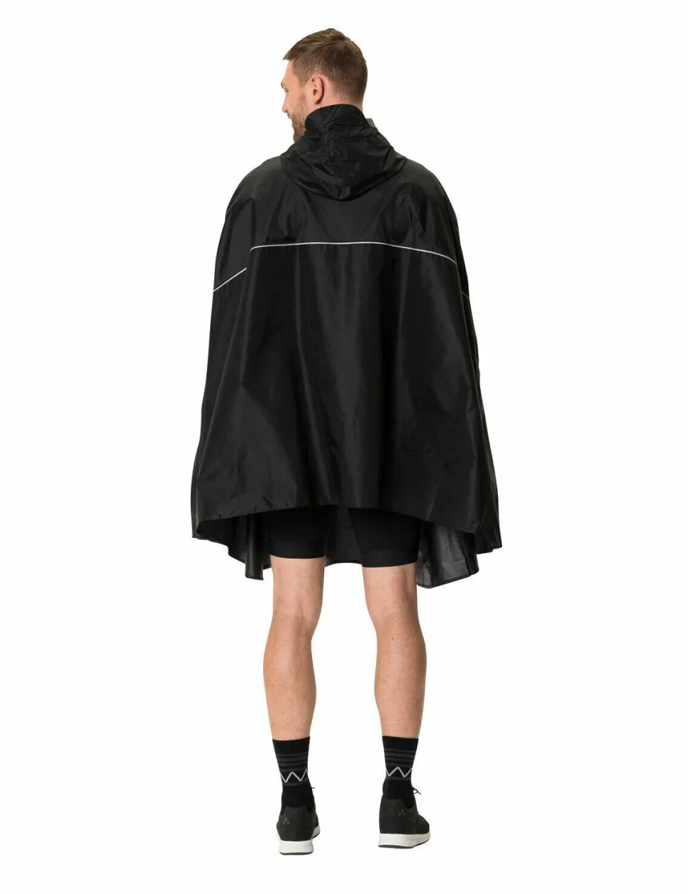 VAUDE Unisex Valdipino Rain Poncho Black