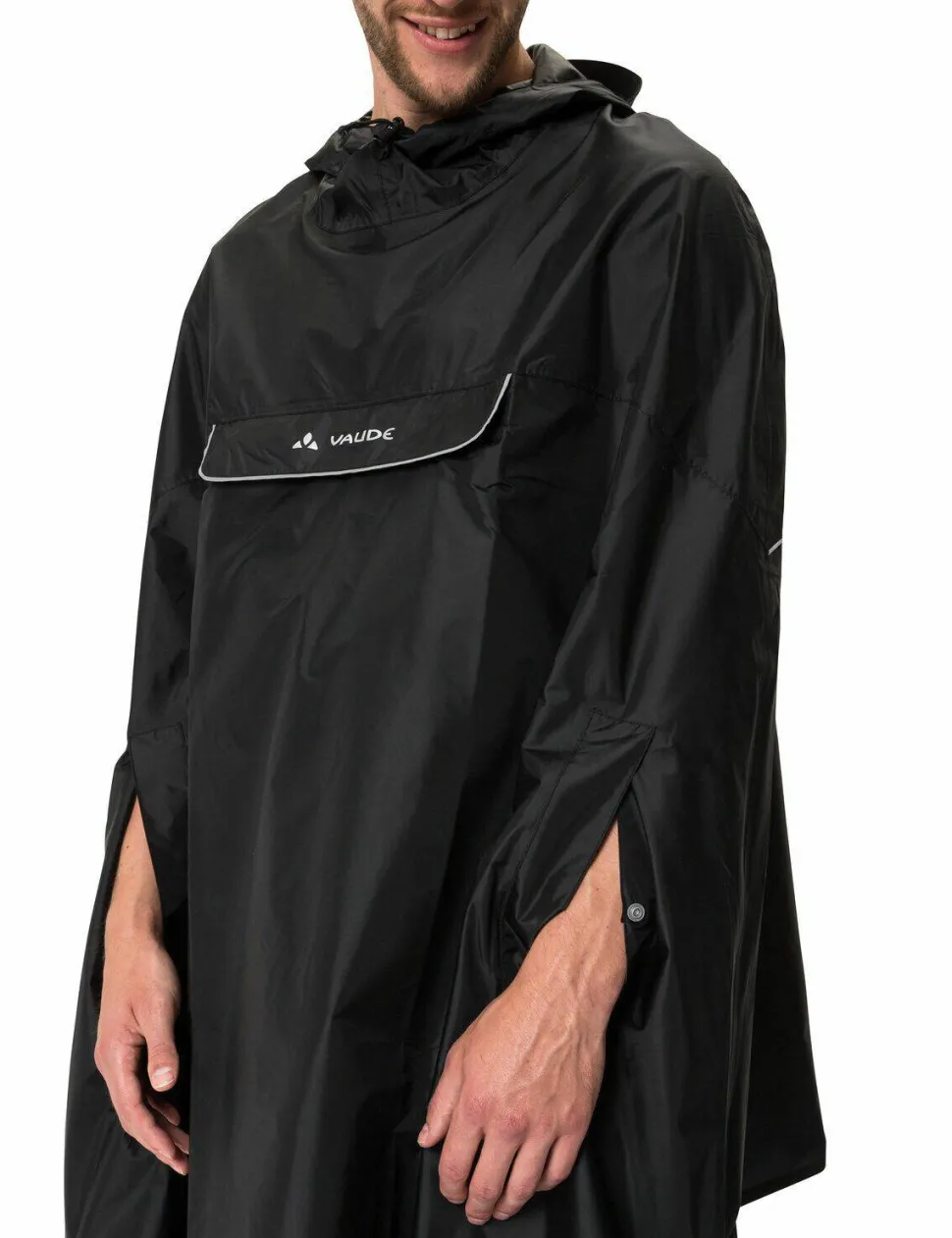 VAUDE Unisex Valdipino Rain Poncho Black
