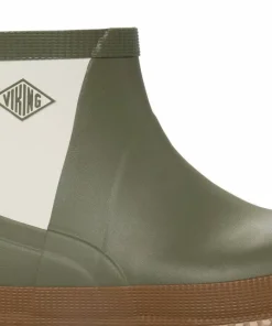 Viking Footwear Seilas Heritage Low Rubber Boot Olive/brown