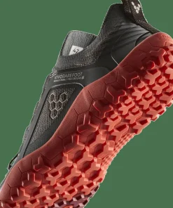 Vivobarefoot Men's Primus Trail Knit FG Obsidian/cherry Tomato