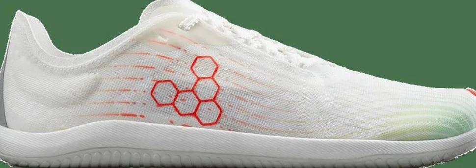 Vivobarefoot Men's Primus Flow Bright White/Neon Orange