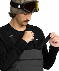 Volcom Men's Roan Bib Overall Dark Grey