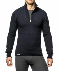 Woolpower Zip Turtleneck 400 Dark Navy
