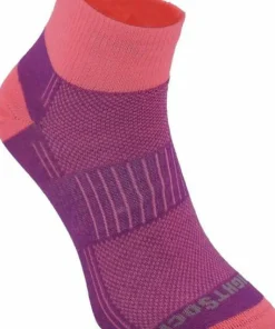 Wrightsock Coolmesh II Quater Anti Blister System Plum/pink