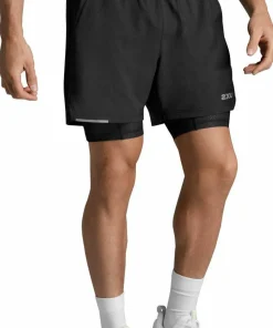 2XU Men's Aero Mesh 2-In-1 5 Inch Shorts Black/silver Reflective