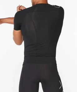 2XU Men's Core Compression Short Sleeve Black/Silver