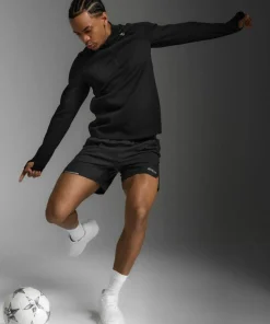 2XU Men's Ignition Hyper-Haptic 1/4 Zip Black/silver Reflective