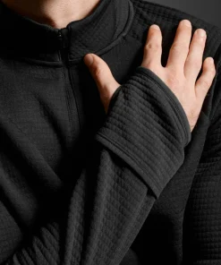 2XU Men's Ignition Hyper-Haptic 1/4 Zip Black/silver Reflective