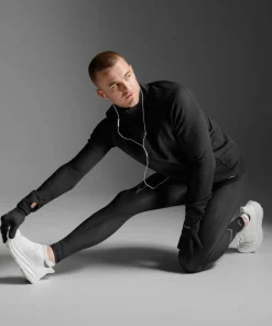 2XU Men's Ignition Hyper-Haptic 1/4 Zip Black/silver Reflective