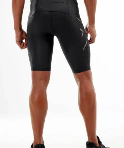 2XU Men's MCS Run Compression Shorts Black/Black Reflective