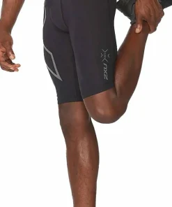 2XU Men's MCS Run Compression Shorts Black/Black Reflective