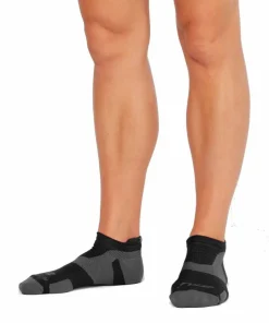 2XU Vectr Light Cushion No Show Sock Black/Titanium