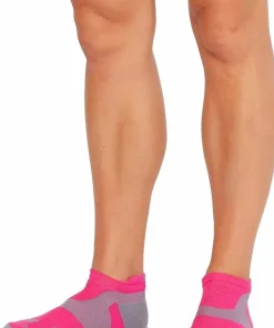 2XU Vectr Light Cushion No Show Sock Magenta/Light Grey