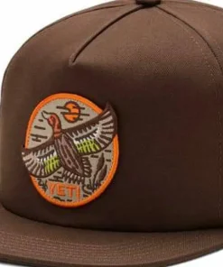 Yeti Built For The Wild Duck Flat Brim Hat Dark Brown