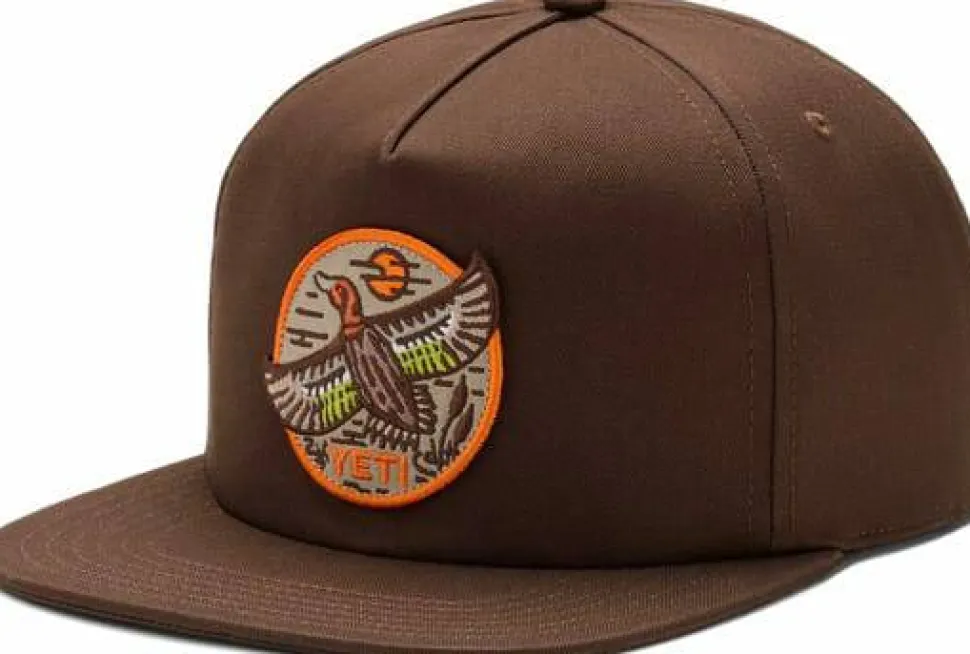 Yeti Built For The Wild Duck Flat Brim Hat Dark Brown