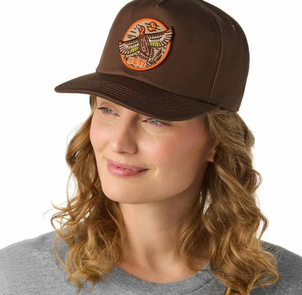 Yeti Built For The Wild Duck Flat Brim Hat Dark Brown