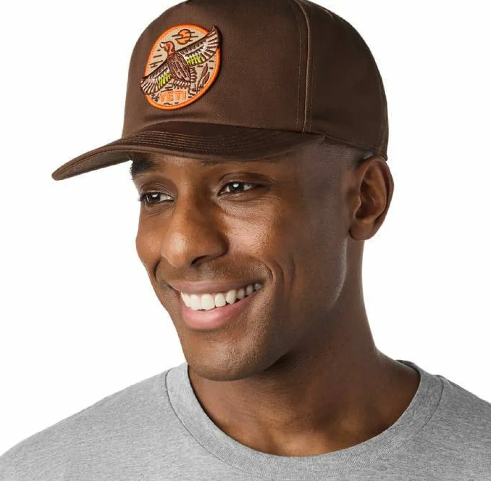 Yeti Built For The Wild Duck Flat Brim Hat Dark Brown