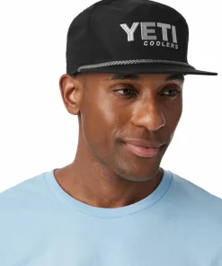 Yeti Flat Brim Rope Hat Black